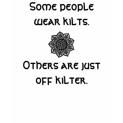 Kilt or off kilter shirt by