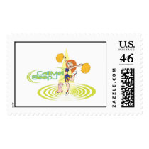 Kim Possible and Rufus "Call Me Beep" cheerleading Stamp