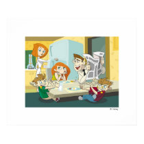 Kim Possible family breakfast twins food fight posters by disney Kim Possible family breakfast twins food fight posters