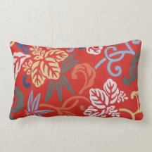 Kimono Pattern Lumbar Pillow