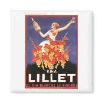 Kina Lillet Vintage Ad magnets by vintagegiftmall Kina Lillet Vintage Ad magnets