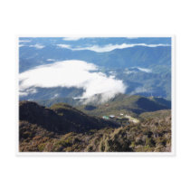 kinabalu mountain vista post card
