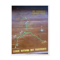kinabalu trail footprint postcards