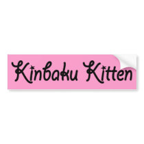 Kinbaku Kittan Bumper Sticker bumper stickers by michaeltheartist Kinbaku Kittan Bumper Sticker bumper stickers