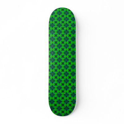 Kind Deco - Retro look in green blue Skateboard Decks by ARTKSZP