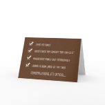 Kinda Funny Fathers Day Card -- #1 Dad Checklist
