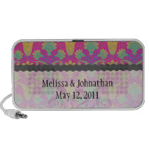 kinda hippie damask wedding keepsake speaker system
