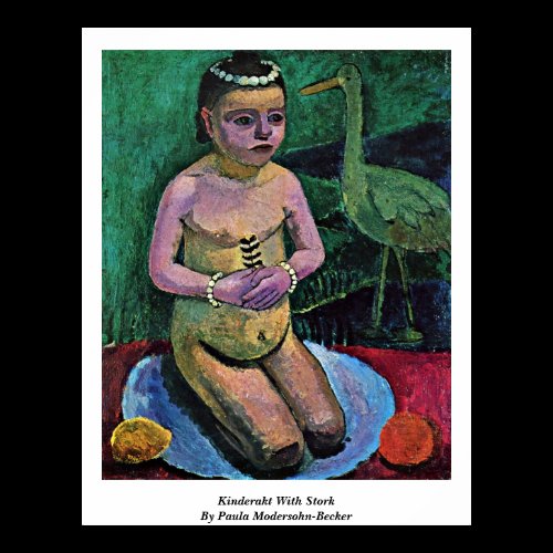 Kinderakt With Stork By Paula Modersohn-Becker Posters