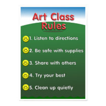 Kindergarten art class rules posters by collguedes Kindergarten art class rules posters