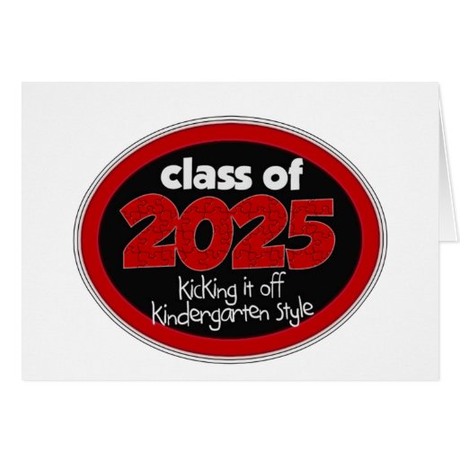 Kindergarten Class of 2025 School Kids Grade Card Zazzle