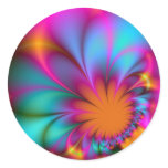 Kindergarten flower round stickers