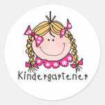 Kindergarten Girl Blond Hair Stickers