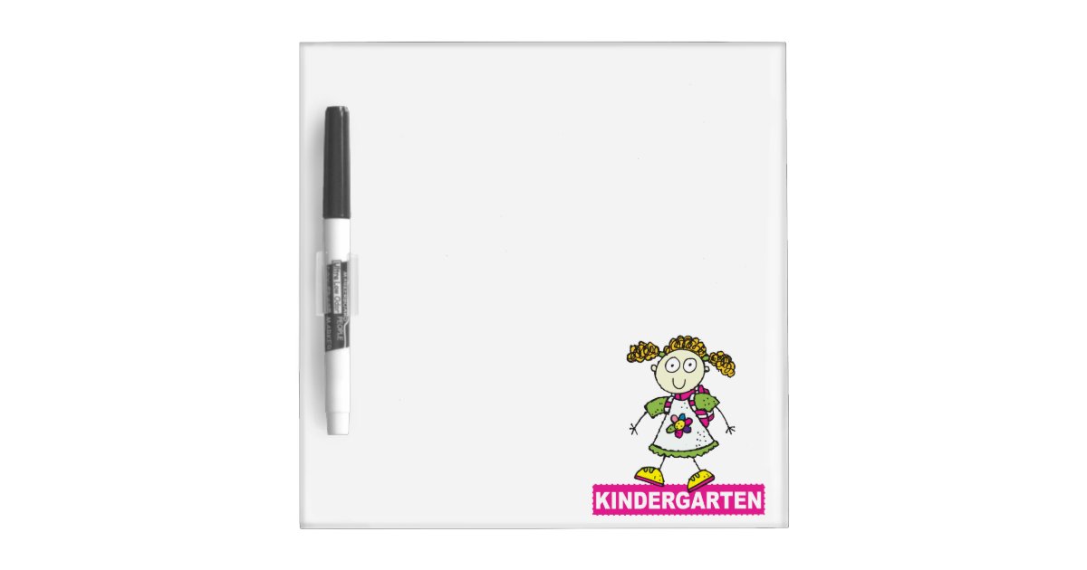 Kindergarten Girl DryErase Board Zazzle
