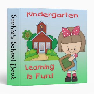 Kindergarten Girl Learning is Fun 1.5" Binder