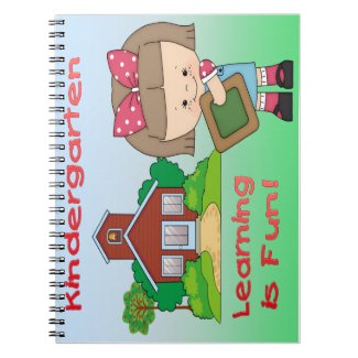 Kindergarten Girl Learning is Fun Spiral Notebook