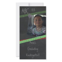 Kindergarten Graduation!!! ABC 123 Customized Photo Card