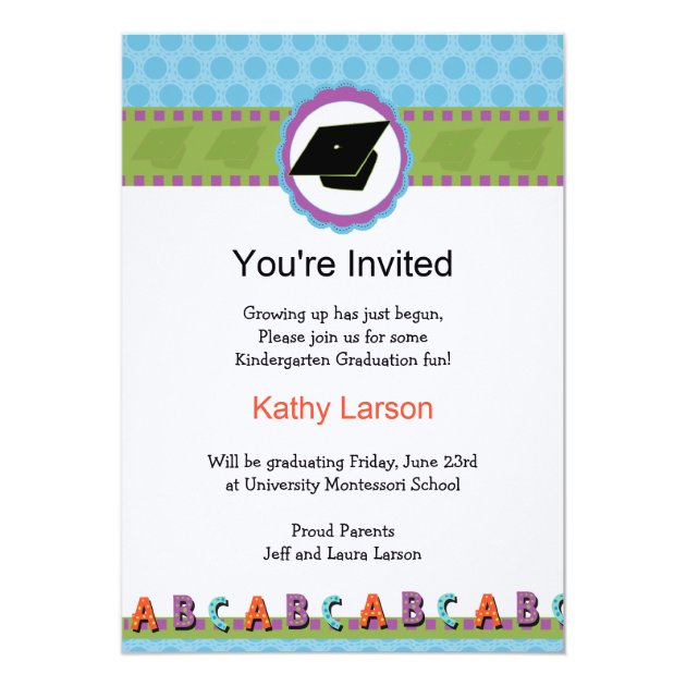 Kindergarten Graduation Invitation (front side)