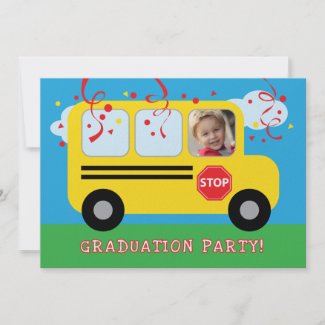 Kindergarten or Preschool Graduation Photo Invitat zazzle_invitation