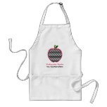 Kindergarten Teacher Apron - Houndstooth Apple