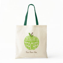 Kindergarten Teacher Bag - Green Apple
