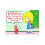 kindergarten teacher paid stickers