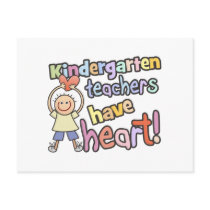 Kindergarten Teachers Have Heart postcards