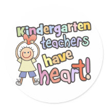 Kindergarten Teachers Have Heart Sticker stickers