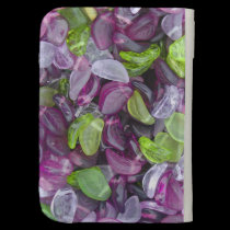 Kindle Case, green and purple gemstone beads caseable cases