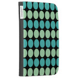 Kindle Case - Modern Polka Dots (Teal & Green)