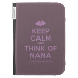 [Two hearts] keep calm and think of nana  Kindle Cases