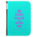 [Crown] keep calm and kiss me  Kindle Cases