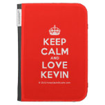 [Crown] keep calm and love kevin  Kindle Cases