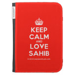 [Crown] keep calm and love sahib  Kindle Cases