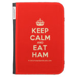 [Crown] keep calm and eat ham  Kindle Cases
