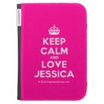 [Crown] keep calm and love jessica  Kindle Cases