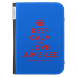 [Crown] keep calm and love aimie-lee  Kindle Cases