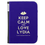 [Two hearts] keep calm and love lydia  Kindle Cases