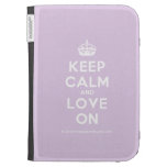 [Crown] keep calm and love on  Kindle Cases