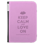 [Two hearts] keep calm and love on  Kindle Cases