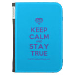 [Crown upside down] keep calm and stay true  Kindle Cases