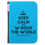 [Knitting crown] keep calm and w rock the world  Kindle Cases