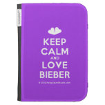 [Two hearts] keep calm and love bieber  Kindle Cases