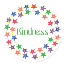 Kindness, Affirmation stickers with colorful stars