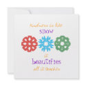 "Kindness is Like Snow" holiday photo card invitations