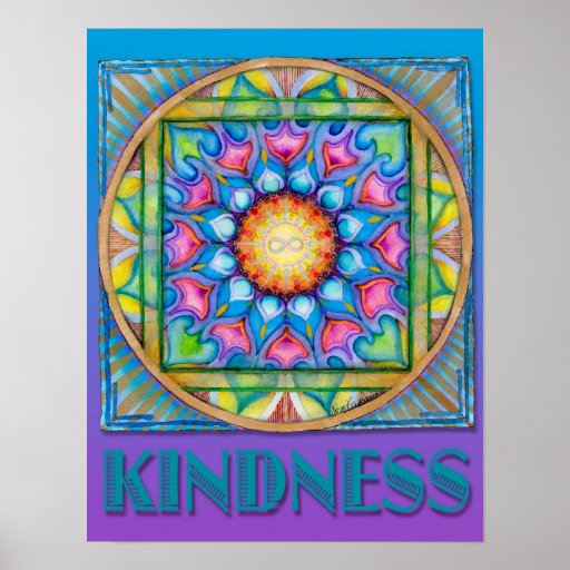 Kindness Mandala Poster | Zazzle