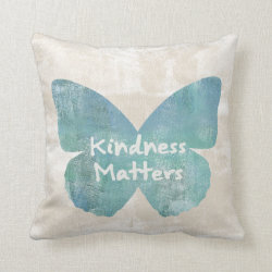 Kindness Matters Butterfly Throw Pillow