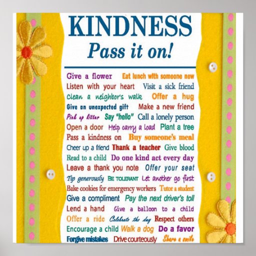 Kindness poster | Zazzle