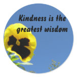 Kindness Wisdom Round Sticker Kindness Wisdom Round Sticker