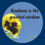 Kindness Wisdom Round Sticker