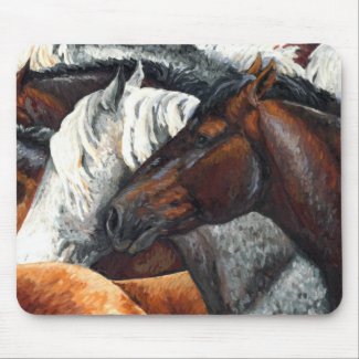Kindred Spirits - Horse Herd Mouse Pad mousepad